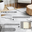 LAMPADA DA TERRA 2 IN 1 MODERNA CON 3 RIPIANI, ATTACCO E27, 26 X 26 X 160 CM, BIANCO