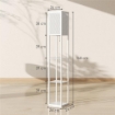 LAMPADA DA TERRA 2 IN 1 MODERNA CON 3 RIPIANI, ATTACCO E27, 26 X 26 X 160 CM, BIANCO