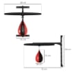 PUNCHING BALL A MURO CON SPEED BAG GIREVOLE A 360¦ E REGOLABILE SU 7 ALTEZZE, NERO E ROSSO
