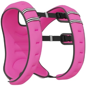 GIUBBOTTO ZAVORRATO 8KG TRASPIRANTE CON TASCA PORTAOGGETTI E SPALLACCI, IN TESSUTO OXFORD, 40X35 CM, ROSA