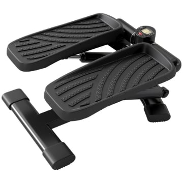 STEPPER TWISTER 2 IN 1 CON MONITOR LCD, PEDALI GRANDI E ANTISCIVOLO, CAPACITÀ 100 KG, NERO