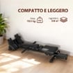 VOGATORE PIEGHEVOLE CON MONITOR LCD E SEDILE IMBOTTITO, RESISTENZA A ELASTICO, CAPACITÀ 150 KG