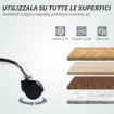 SEDIA DA UFFICIO RECLINABILE A 155¦ CON POGGIAPIEDI, DOPPIA IMBOTTITURA E RIVESTIMENTO IN FINTA PELLE, NERO