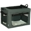 TRASPORTINO PER CANI MINI E GATTI CON CUSCINO, SACCA DI TRASPORTO E PORTE A RETE, 60X42X42 CM, GRIGIO