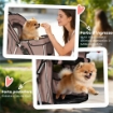 PASSEGGINO PER CANI PIEGHEVOLE CON CATARIFRANGENTI, RUOTE GIREVOLI, FRENI E CUSCINO LAVABILE, CAFFÈ