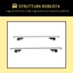 BARRE PORTATUTTO PER AUTO DA 75 KG CON BLOCCO E CHIAVI DI SICUREZZA, IN ALLUMINIO E ABS, 135.3X5.7X7 CM, ARGENTO