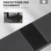 SET 2 GAMBE PER TAVOLINO RETTANGOLARI STILE INDUSTRIALE IN ACCIAIO, CAPACITÓ 60 KG, 70X8X41 CM, NERO