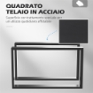 SET 2 GAMBE PER TAVOLINO RETTANGOLARI STILE INDUSTRIALE IN ACCIAIO, CAPACITÓ 60 KG, 70X8X41 CM, NERO
