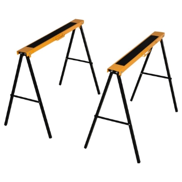 SET DI 2 CAVALLETTI PIEGHEVOLI CAVALLETTO PER LEGNA ANTISCIVOLO ARANCIONE