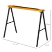 SET DI 2 CAVALLETTI PIEGHEVOLI CAVALLETTO PER LEGNA ANTISCIVOLO ARANCIONE