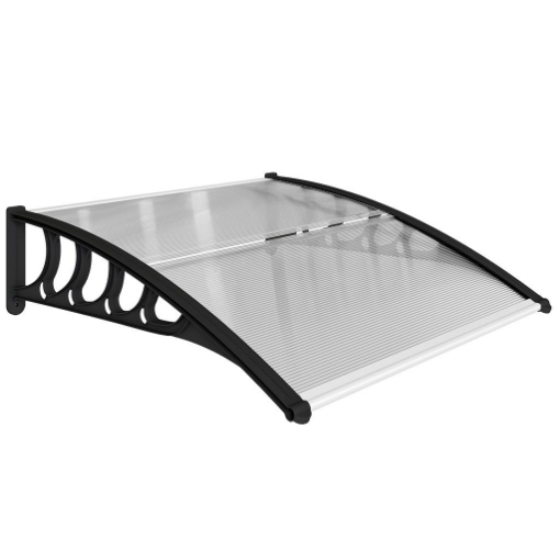 TETTOIA DA ESTERNO IN POLICARBONATO PER PORTE E FINESTRE, 103X96.5X27CM, TRASPARENTE