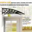 TETTOIA DA ESTERNO IN POLICARBONATO PER PORTE E FINESTRE, 103X96.5X27CM, TRASPARENTE