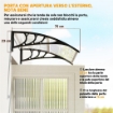 PENSILINA DA ESTERNI IMPERMEABILE E ANTI-UV, IN PC, PP E ALLUMINIO, 75X100X23 CM, TRASPARENTE E NERO