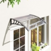 PENSILINA DA ESTERNI IMPERMEABILE E ANTI-UV, IN PC, PP E ALLUMINIO, 75X100X23 CM, TRASPARENTE E NERO
