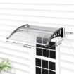 PENSILINA DA ESTERNI IMPERMEABILE E ANTI-UV, IN PC, PP E ALLUMINIO, 75X100X23 CM, TRASPARENTE E NERO