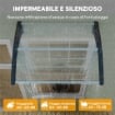 PENSILINA DA ESTERNI IMPERMEABILE E ANTI-UV, IN PC, PP E ALLUMINIO, 75X100X23 CM, TRASPARENTE E NERO