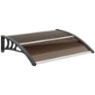 PENSILINA DA ESTERNI IMPERMEABILE E ANTI-UV, IN PC, PP E ALLUMINIO, 75X100X23 CM, MARRONE E NERO