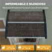 PENSILINA DA ESTERNI IMPERMEABILE E ANTI-UV, IN PC, PP E ALLUMINIO, 75X100X23 CM, MARRONE E NERO