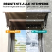 PENSILINA DA ESTERNI IMPERMEABILE E ANTI-UV, IN PC, PP E ALLUMINIO, 75X100X23 CM, MARRONE E NERO