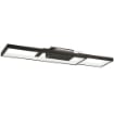 LAMPADA LED A SOFFITTO DIMMERABILE 3000-6000K CON TELECOMANDO E INTERRUTTORE, 70X30 CM, NERO
