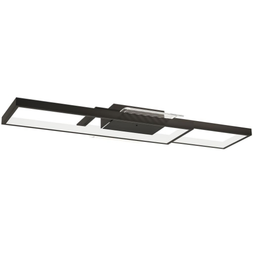 LAMPADA LED A SOFFITTO DIMMERABILE 3000-6000K CON TELECOMANDO E INTERRUTTORE, 70X30 CM, NERO