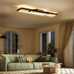 LAMPADA LED A SOFFITTO DIMMERABILE 3000-6000K CON TELECOMANDO E INTERRUTTORE, 70X30 CM, NERO