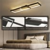LAMPADA LED A SOFFITTO DIMMERABILE 3000-6000K CON TELECOMANDO E INTERRUTTORE, 70X30 CM, NERO