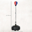 PUNCHING BALL DA TERRA CON BASE RIEMPIBILE E VENTOSE, ALTEZZA REGOLABILE DA 147-165 CM, NERO