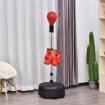 PUNCHING BALL CON ALTEZZA REGOLABILE E GUANTI INCLUSI, ?48X136-154CM, ROSSO