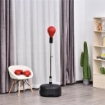 PUNCHING BALL CON ALTEZZA REGOLABILE E GUANTI INCLUSI, ?48X136-154CM, ROSSO