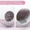 LETTIERA PER GATTI 4KG MAX CON COPERCHIO E PALETTA INCLUSA, 53X51X48 CM, BIANCA E ROSA