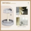 TIRAGRAFFI PER GATTI CON LETTINI, CORDA IN JUTA E PELUCHE, 41X41X44 CM, GRIGIO CHIARO