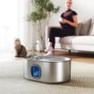 FONTANELLA PER GATTO DA 7L CON LUCE LED E SPAZZOLA, IN ACCIAIO INOX 304, 32X22.1X22.3 CM, ARGENTO