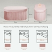 POUF CONTENITORE PIEGHEVOLE CON VANO DA 72L E RIVESTIMENTO IN VELLUTO, 76X38X35 CM, ROSA