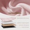 POUF CONTENITORE PIEGHEVOLE CON VANO DA 72L E RIVESTIMENTO IN VELLUTO, 76X38X35 CM, ROSA