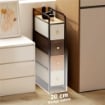 CASSETTIERA SALVASPAZIO CON 4 CASSETTI PIEGHEVOLI IN TESSUTO, ACCIAIO E LEGNO, 20X47X84.5 CM, MULTICOLORE