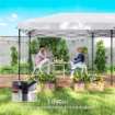 GAZEBO DA GIARDINO 6X3 M PIEGHEVOLE CON ZANZARIERA E BORSA DI TRASPORTO, CREMA