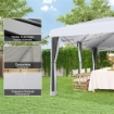 GAZEBO DA GIARDINO 6X3 M PIEGHEVOLE CON ZANZARIERA E BORSA DI TRASPORTO, CREMA