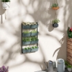 ORTO VERTICALE DA PARETE A 4 LIVELLI CON 8 VASI, IN ACCIAIO E PLASTICA, 52X14X90 CM, VERDE SCURO E NERO