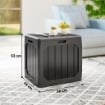 BAULE DA GIARDINO 121L IN PLASTICA CON MANIGLIE E IMPERMEABILE, 56X45X53 CM, NERO