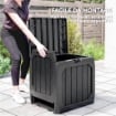 BAULE DA GIARDINO 121L IN PLASTICA CON MANIGLIE E IMPERMEABILE, 56X45X53 CM, NERO