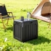 BAULE DA GIARDINO 121L IN PLASTICA CON MANIGLIE E IMPERMEABILE, 56X45X53 CM, NERO