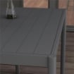 TAVOLO DA GIARDINO A DOGHE PER 6 PERSONE IN ACCIAIO E ALLUMINIO, 145X90X74 CM, GRIGIO SCURO