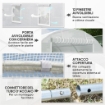 SERRA A TUNNEL 8X3X2 M CON RIVESTIMENTO IN PLASTICA E ACCIAIO RINFORZATO, BIANCO
