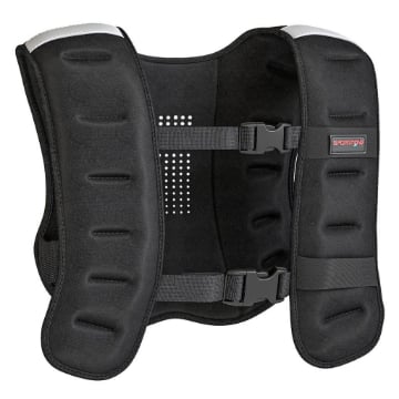 GIUBBOTTO ZAVORRATO 8 KG CON CINGHIE REGOLABILI E STRISCE RIFLETTENTI, IN NEOPRENE E SABBIA, 43X33 CM, NERO