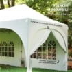 GAZEBO DA GIARDINO PIEGHEVOLE 3X6 M CON PARETI RIMOVIBILI E BORSA DI TRASPORTO, BIANCO