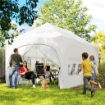 GAZEBO DA GIARDINO PIEGHEVOLE 3X6 M CON PARETI RIMOVIBILI E BORSA DI TRASPORTO, BIANCO