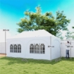 GAZEBO DA GIARDINO PIEGHEVOLE 3X6 M CON PARETI RIMOVIBILI E BORSA DI TRASPORTO, BIANCO