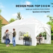 GAZEBO DA GIARDINO PIEGHEVOLE 3X6 M CON PARETI RIMOVIBILI E BORSA DI TRASPORTO, BIANCO