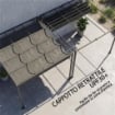 PERGOLA ADDOSSATA 3X3 M CON TETTO RETRATTILE SCORREVOLE UV30+ E FORI DI DRENAGGIO, GRIGIO SCURO